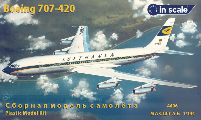 InScale 4406 1/144 Boeing 707-420 lufthanza-авиалайнер